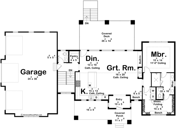 Dream House Plan - Beach Floor Plan - Main Floor Plan #455-424