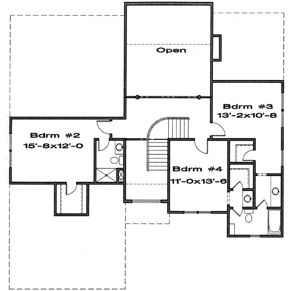 Cottage Floor Plan - Upper Floor Plan #6-183
