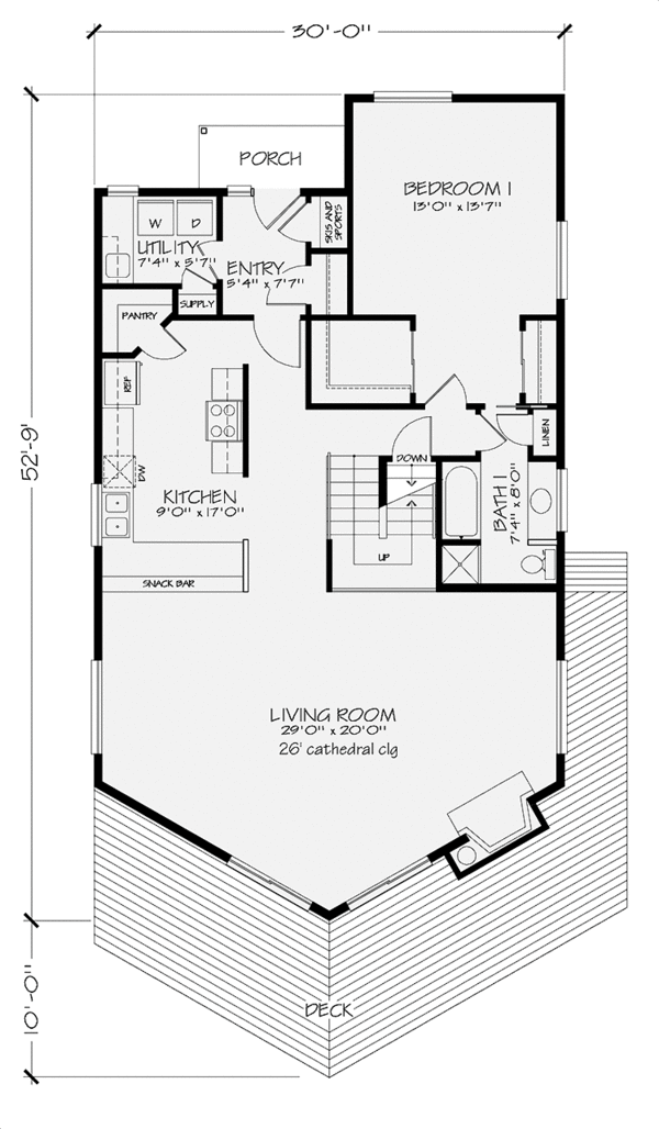 Home Plan - European Floor Plan - Main Floor Plan #320-1012