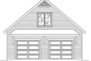 Exterior - Front Elevation 3 for Country House Plan #22-577, 0 bath