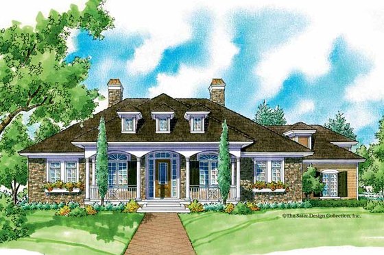 Exterior - Front Elevation 3 for Country House Plan #930-217 - 3 bed, 2.5 bath