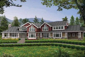 Exterior - Front Elevation 3 for Craftsman House Plan #132-348 - 5 bed, 4.5 bath