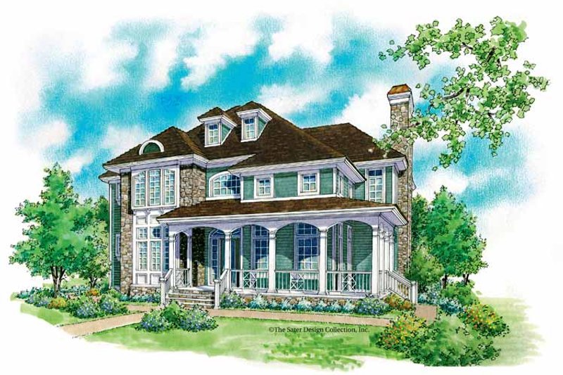 Architectural House Design - Country Exterior - Front Elevation Plan #930-199