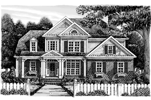 Colonial Exterior - Front Elevation Plan #927-863