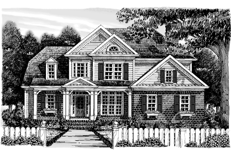 Architectural House Design - Colonial Exterior - Front Elevation Plan #927-863