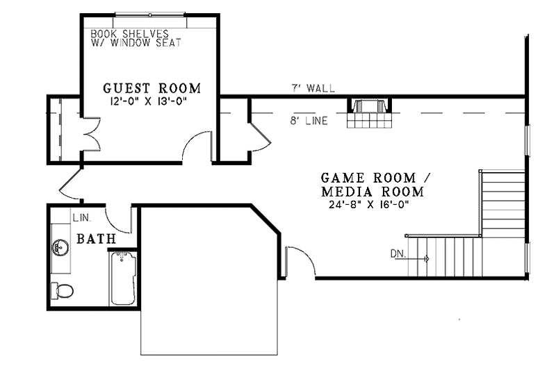 Dream House Plan - Floor Plan - Upper Floor for Country House Plan #17-3207 - 4 bed, 3 bath