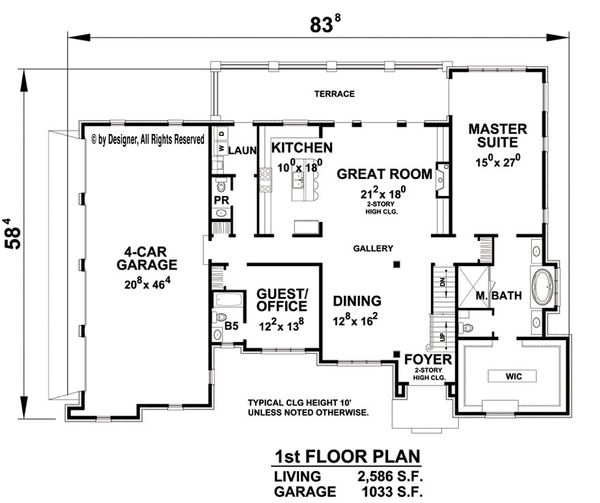 Home Plan - European Floor Plan - Main Floor Plan #20-2276