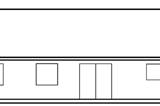Exterior - Rear Elevation for Ranch House Plan #60-1033 - 3 bed, 2 bath