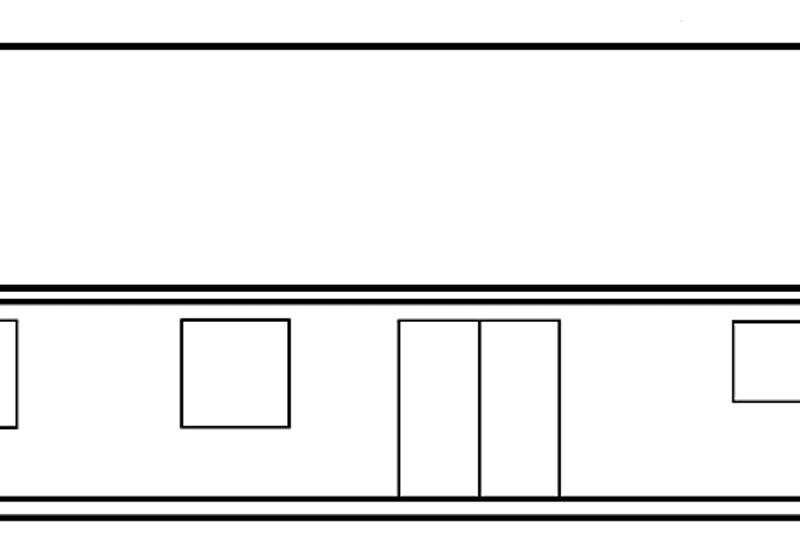 Home Plan - Exterior - Rear Elevation for Ranch House Plan #60-1033 - 3 bed, 2 bath
