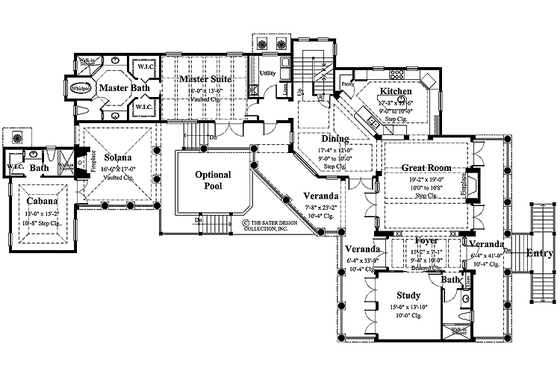 Floor Plan - Main Floor for Country House Plan #930-89 - 5 bed, 5 bath