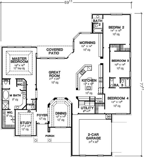 Dream House Plan - European Floor Plan - Main Floor Plan #472-336