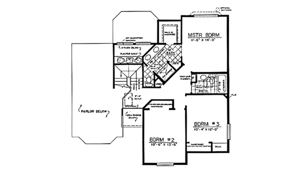 House Plan Design - Traditional Floor Plan - Upper Floor Plan #303-468