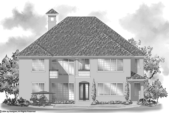 Exterior - Rear Elevation for Mediterranean House Plan #930-284 - 5 bed, 5.5 bath