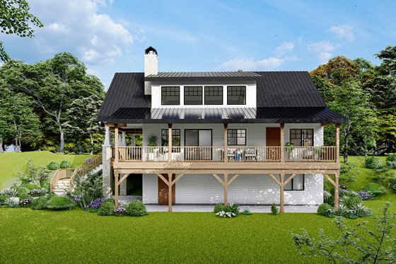 Exterior - Other Elevation for Cottage House Plan #124-1366 - 3 bed, 2.5 bath