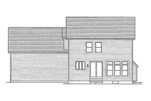 Exterior - Rear Elevation for Colonial House Plan #1010-14 - 3 bed, 2.5 bath