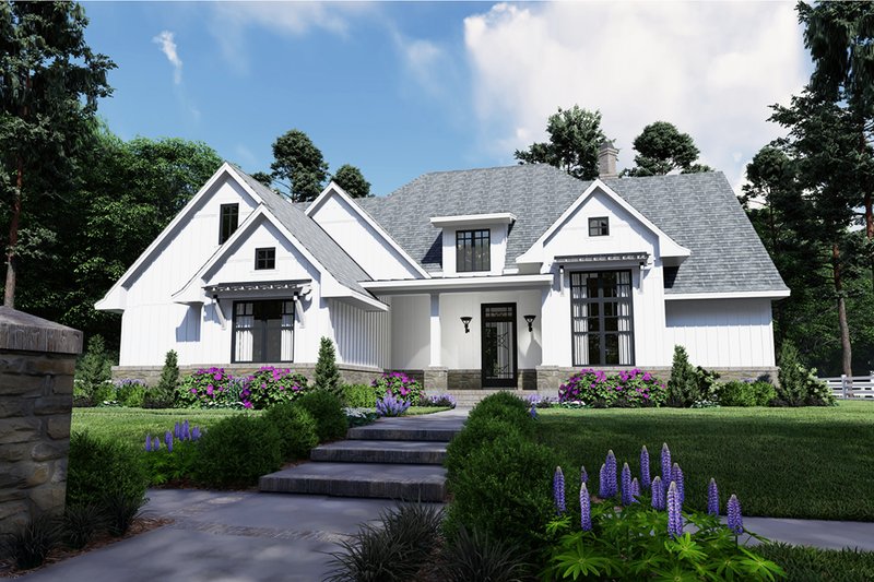 Dream House Plan - Farmhouse Exterior - Front Elevation Plan #120-259