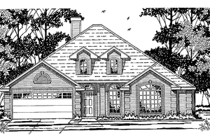 House Plan Design - European Exterior - Front Elevation Plan #42-526
