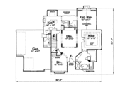 European Style House Plan - 4 Beds 3.5 Baths 2855 Sq/Ft Plan #20-1038 