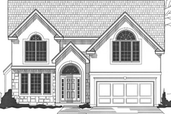 Exterior - Front Elevation for Traditional House Plan #67-855 - 4 bed, 3 bath