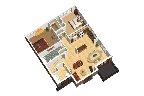 Floor Plan - Upper Floor 1 for European House Plan #25-4355 - 6 bed, 3 bath