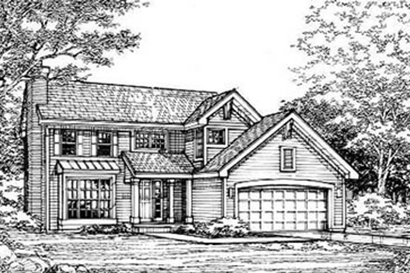 Traditional Style House Plan - 4 Beds 2.5 Baths 1910 Sq/Ft Plan #50-163