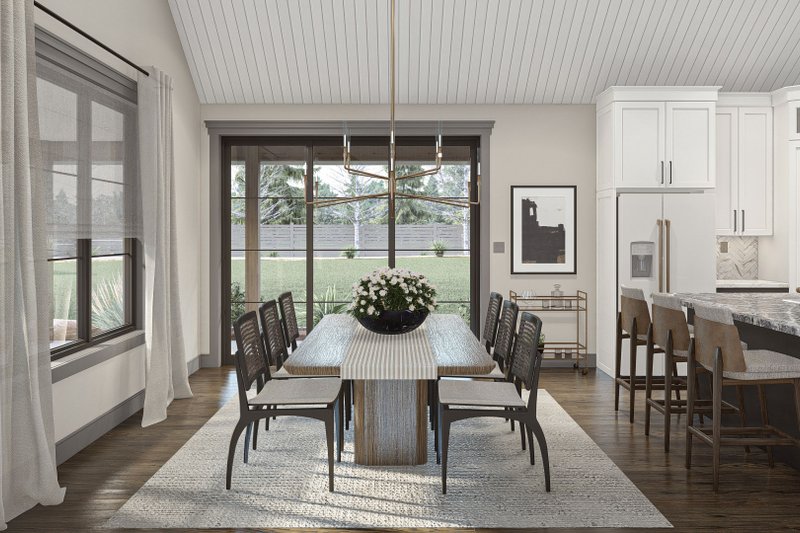 Architectural House Design - Interior - Dining Room for Barndominium House Plan #455-531 - 3 bed, 2 bath