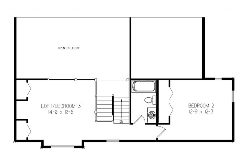 House Design - Floor Plan - Upper Floor for Log House Plan #964-11 - 2 bed, 2.5 bath