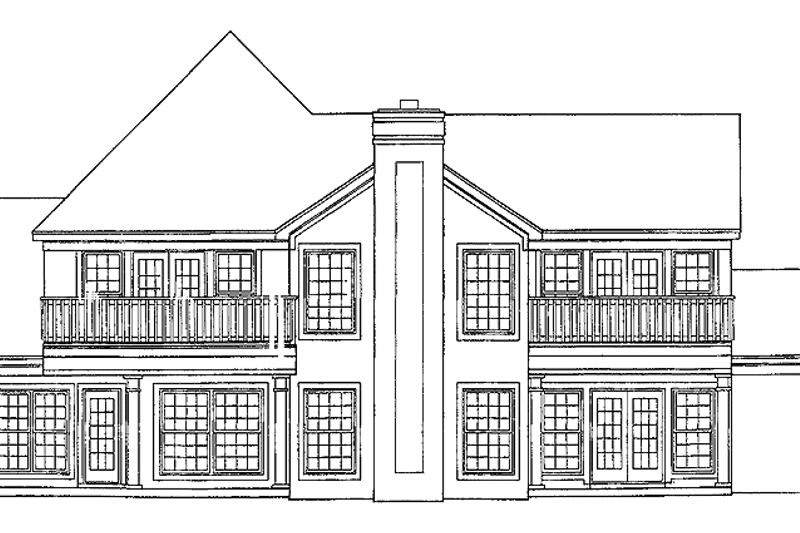 Dream House Plan - Exterior - Rear Elevation for Country House Plan #952-22 - 4 bed, 4 bath