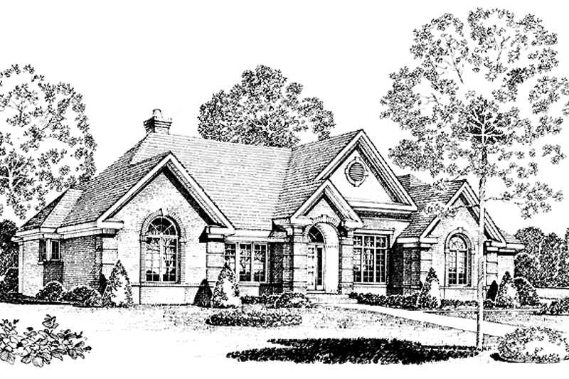 House Plan Design - Exterior - Front Elevation 3 for Colonial House Plan #1016-30 - 3 bed, 2.5 bath