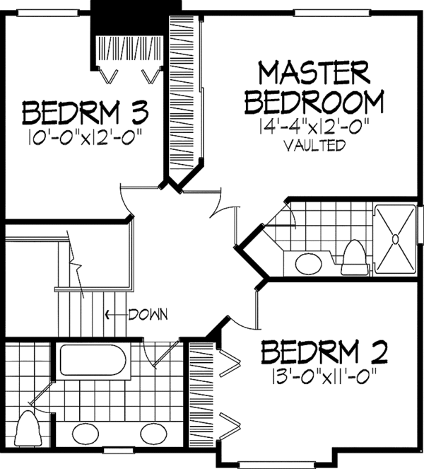 House Design - Country Floor Plan - Upper Floor Plan #320-705