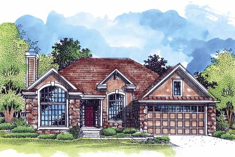House Plan Design - Country Exterior - Front Elevation Plan #320-529