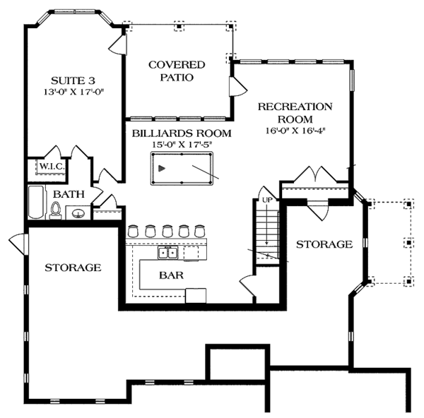 Home Plan - Country Floor Plan - Lower Floor Plan #453-446