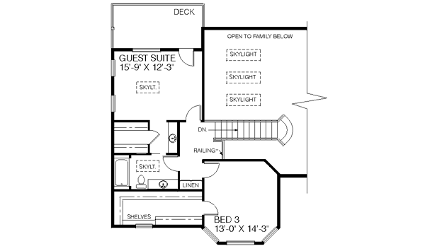 Home Plan - Floor Plan - Upper Floor Plan #60-192