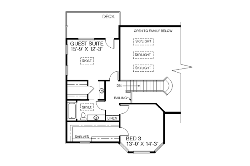 Home Plan - Floor Plan - Upper Floor House Plan #60-192 - 3 bed, 2.5 bath
