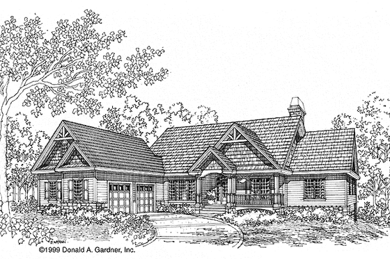 Exterior - Front Elevation 3 for Craftsman House Plan #929-431 - 3 bed, 3.5 bath