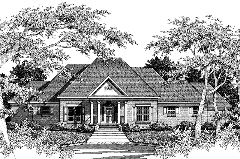 Dream House Plan - Exterior - Front Elevation 3 for European House Plan #952-115 - 5 bed, 3.5 bath