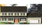 Colonial Style House Plan - 2 Beds 2.5 Baths 1918 Sq/Ft Plan #3-156 
