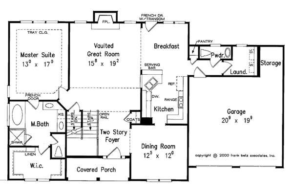 House Plan Design - Colonial Floor Plan - Main Floor Plan #927-753
