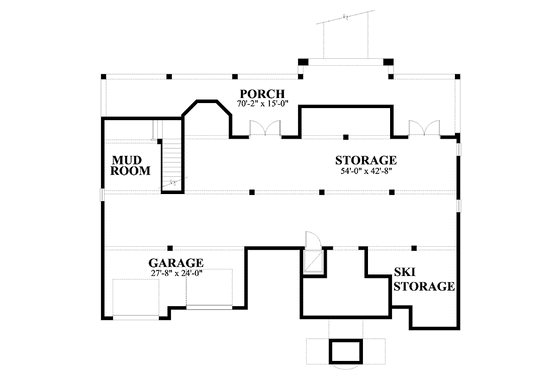 Floor Plan - Lower Floor for Craftsman House Plan #930-154 - 3 bed, 3 bath