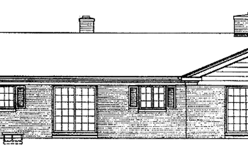 Home Plan - Exterior - Rear Elevation for Country House Plan #72-509 - 3 bed, 2.5 bath
