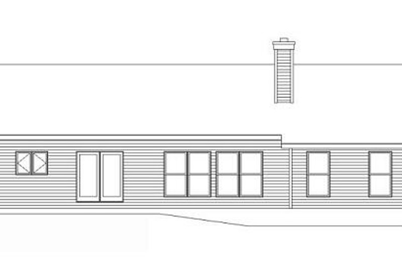 Home Plan - Exterior - Rear Elevation for Ranch House Plan #22-527 - 3 bed, 2.5 bath