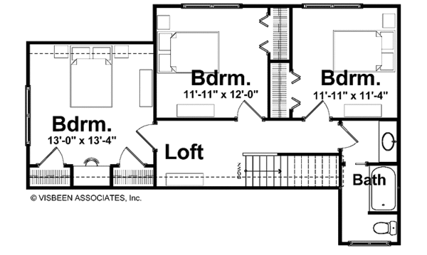 Architectural House Design - European Floor Plan - Upper Floor Plan #928-141