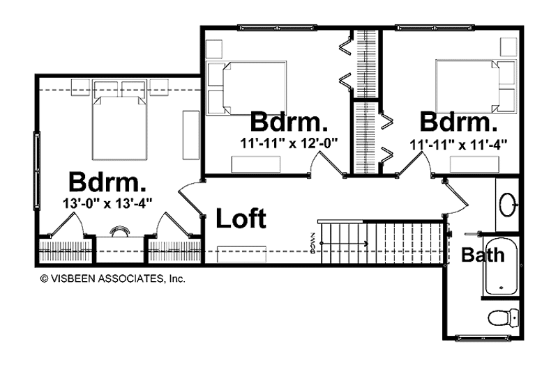 Home Plan - Floor Plan - Upper Floor for European House Plan #928-141 - 4 bed, 2.5 bath