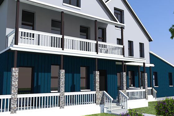 Exterior - Front Elevation 10 for Farmhouse House Plan #542-10 - 5 bed, 6 bath