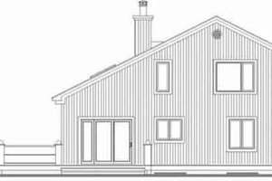 Exterior - Rear Elevation for Contemporary House Plan #23-2037 - 3 bed, 2 bath