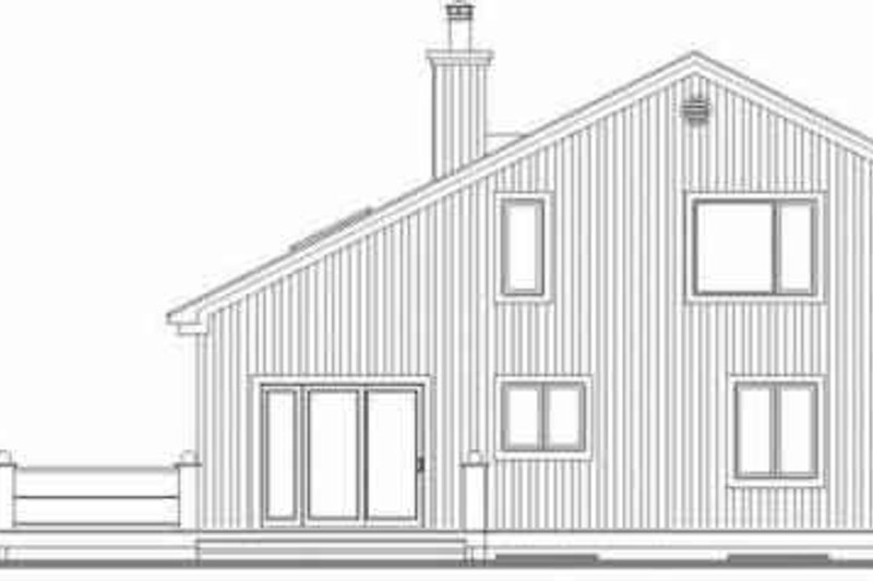 Home Plan - Exterior - Rear Elevation for Contemporary House Plan #23-2037 - 3 bed, 2 bath