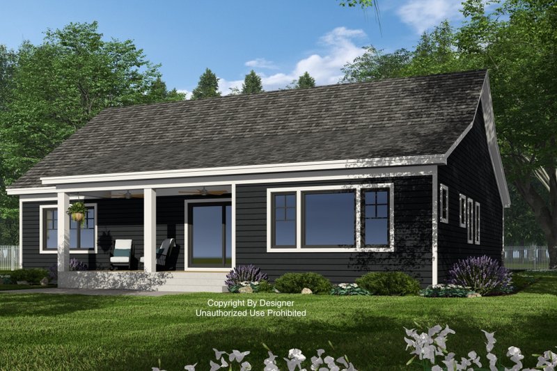 House Plan Design - Exterior - Rear Elevation 1 for Bungalow House Plan #51-1393 - 3 bed, 2.5 bath
