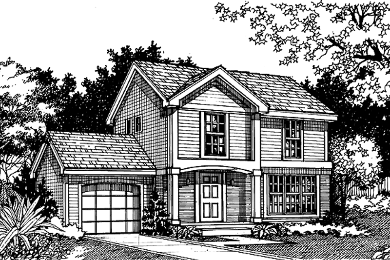 Architectural House Design - Colonial Exterior - Front Elevation Plan #320-757