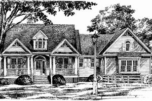 Country Exterior - Front Elevation Plan #929-687