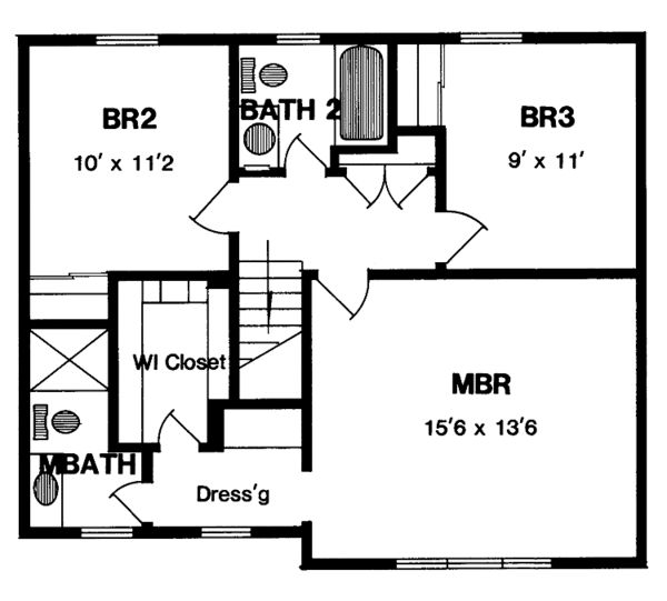 Dream House Plan - Country Floor Plan - Upper Floor Plan #316-163